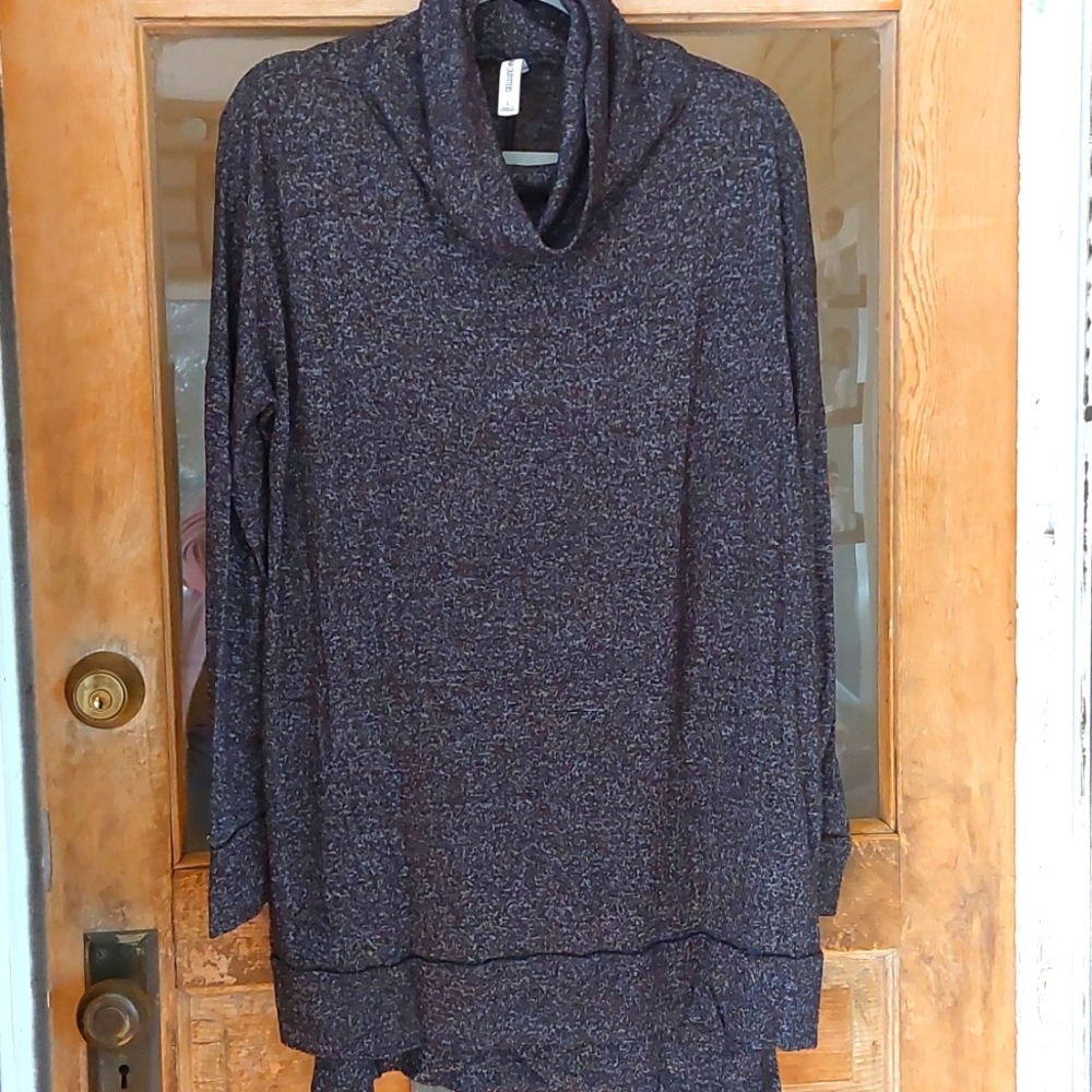 Like New, long sleeve cowl neck tunic Sz Lrg